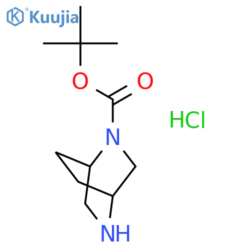 tert-butyl (1S,4S)-2,5-diazabicyclo[2.2.2]octane-2-carboxylate hydrochloride structure
