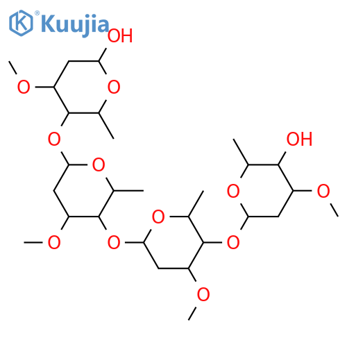 L-lyxo-Hexose, O-2,6-dideoxy-3-O-methyl-β-L-lyxo-hexopyranosyl-(1→4)-O-2,6-dideoxy-3-O-methyl-β-L-lyxo-hexopyranosyl-(1→4)-O-2,6-dideoxy-3-O-methyl-β-L-lyxo-hexopyranosyl-(1→4)-2,6-dideoxy-3-O-methyl- structure