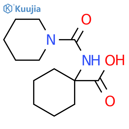 1-(piperidine-1-carboxamido)cyclohexanecarboxylic acid structure