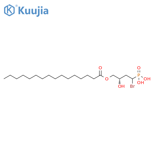 ((3S)-1-Bromo-3-hydroxy-4-(palmitoyloxy)butyl)phosphonic Acid structure