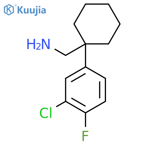 1-(3-chloro-4-fluorophenyl)cyclohexylmethanamine structure