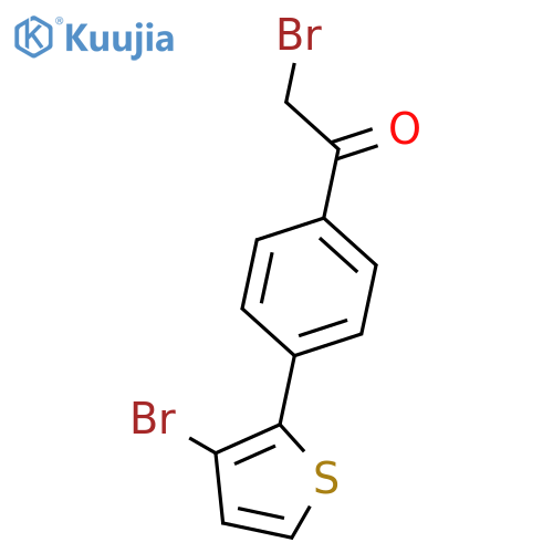 2-Bromo-1-[4-(3-bromothien-2-yl)phenyl]ethanone structure