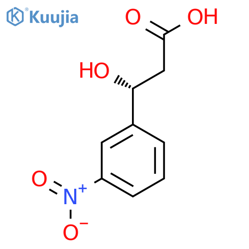 (3R)-3-hydroxy-3-(3-nitrophenyl)propanoic acid structure