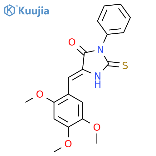(5E)-2-Mercapto-3-phenyl-5-(2,4,5-trimethoxy-benzylidene)-3,5-dihydro-4H-imidazol-4-one structure