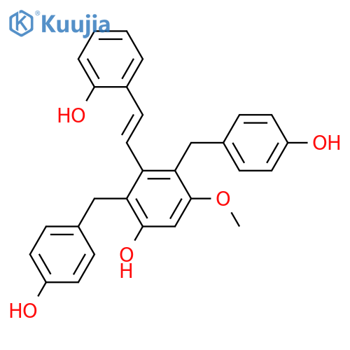 3-Hydroxy-2,6-bis(4-hydroxybenzyl)-5-methoxystilbene; 2'-Hydroxy structure