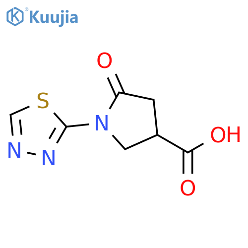 5-oxo-1-(1,3,4-thiadiazol-2-yl)pyrrolidine-3-carboxylic acid structure