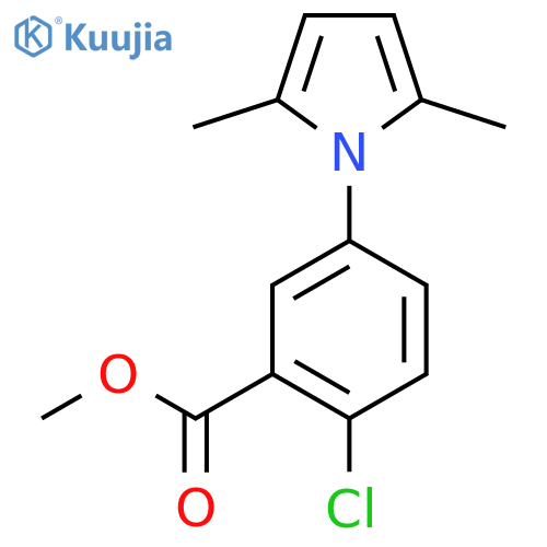 methyl 2-chloro-5-(2,5-dimethyl-1H-pyrrol-1-yl)benzoate structure