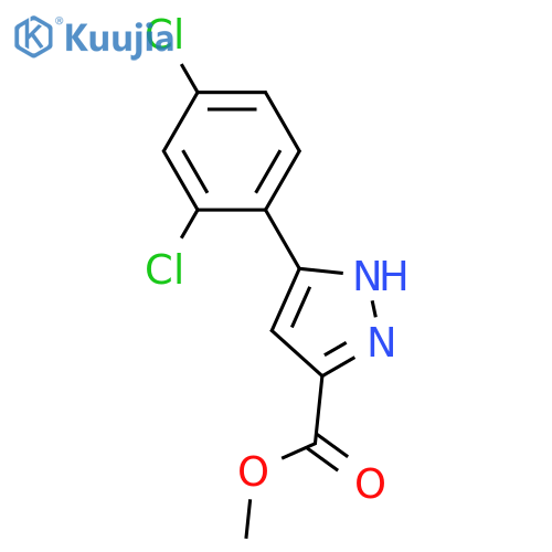 Methyl 3-(2,4-dichlorophenyl)-1H-pyrazole-5-carboxylate structure