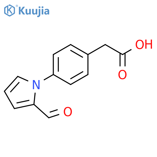 2-[4-(2-formyl-1H-pyrrol-1-yl)phenyl]acetic acid structure