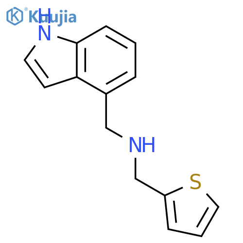 N-(1H-Indol-4-ylmethyl)-N-(thien-2-ylmethyl)amine hydrochloride structure