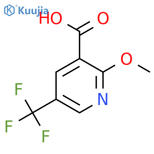 2-methoxy-5-(trifluoromethyl)pyridine-3-carboxylic acid structure