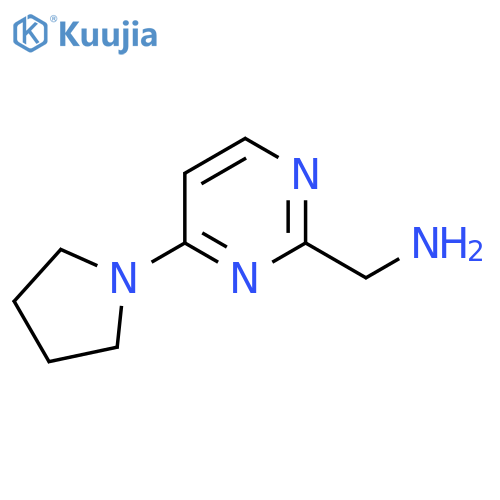 4-(pyrrolidin-1-yl)pyrimidin-2-ylmethanamine structure