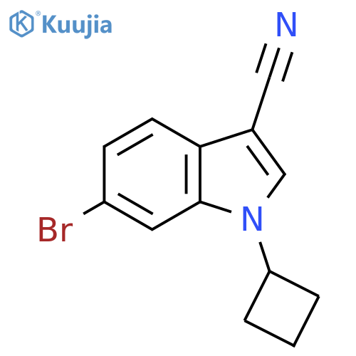 6-Bromo-1-cyclobutyl-1H-indole-3-carbonitrile structure