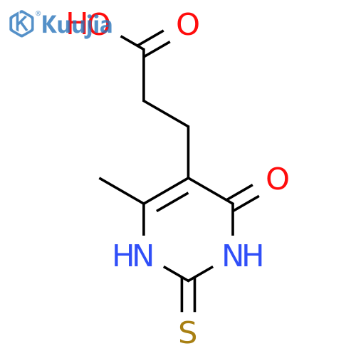 3-(4-methyl-6-oxo-2-sulfanyl-1,6-dihydropyrimidin-5-yl)propanoic acid structure