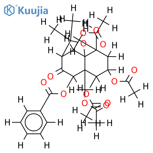 (1R,2S,4S,5S,6R,7R,9S,10S)-9-benzoyloxy-1,2,6,15-tetra-acetoxy-4-hydroxy-8-oxo-dihydro-beta-agarofuran structure