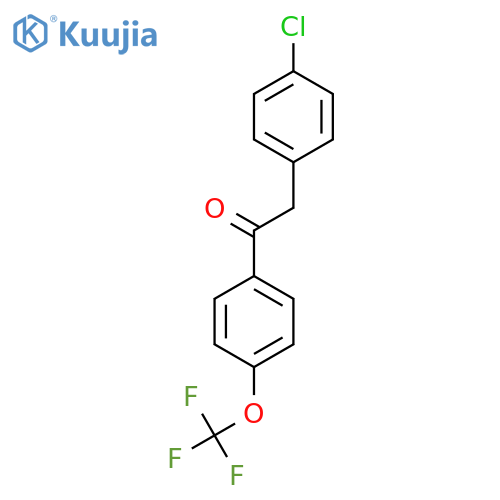 2-(4-Chlorophenyl)-1-[4-(trifluoromethoxy)phenyl]ethanone structure