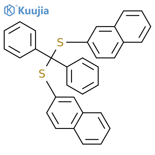 Naphthalene, 2,2'-[(diphenylmethylene)bis(thio)]bis- structure