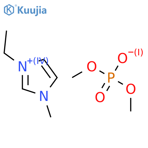 3-ethyl-1-methyl-1H-Imidazolium dimethyl phosphate structure