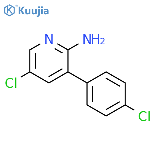 5-chloro-3-(4-chlorophenyl)pyridin-2-amine structure