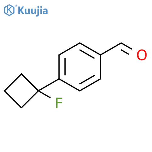 4-(1-fluorocyclobutyl)benzaldehyde structure