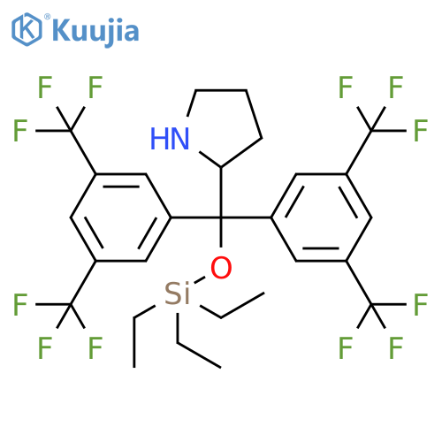 (2R)-2-[Bis[3,5-bis(trifluoromethyl)phenyl][(triethylsilyl)oxy]methyl]pyrrolidine structure