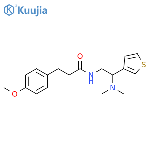 N-2-(dimethylamino)-2-(thiophen-3-yl)ethyl-3-(4-methoxyphenyl)propanamide structure
