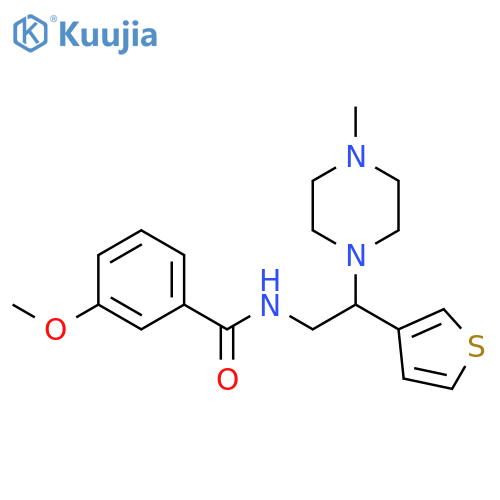 3-methoxy-N-2-(4-methylpiperazin-1-yl)-2-(thiophen-3-yl)ethylbenzamide structure