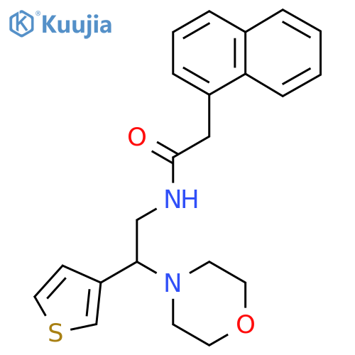 N-2-(morpholin-4-yl)-2-(thiophen-3-yl)ethyl-2-(naphthalen-1-yl)acetamide structure