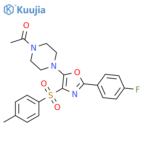 1-{4-2-(4-fluorophenyl)-4-(4-methylbenzenesulfonyl)-1,3-oxazol-5-ylpiperazin-1-yl}ethan-1-one structure