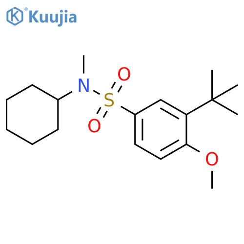 3-tert-butyl-N-cyclohexyl-4-methoxy-N-methylbenzene-1-sulfonamide structure
