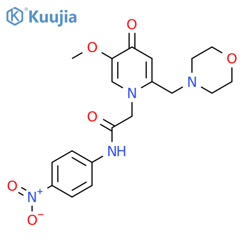 2-{5-methoxy-2-(morpholin-4-yl)methyl-4-oxo-1,4-dihydropyridin-1-yl}-N-(4-nitrophenyl)acetamide structure
