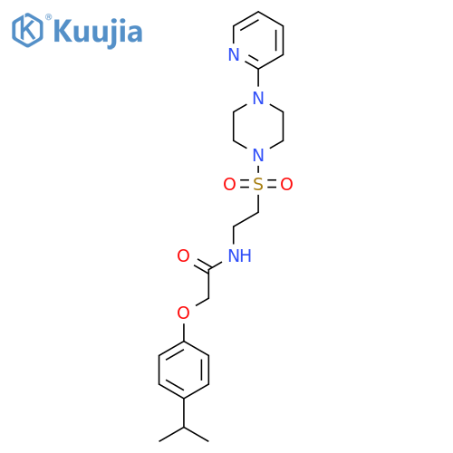 2-4-(propan-2-yl)phenoxy-N-(2-{4-(pyridin-2-yl)piperazin-1-ylsulfonyl}ethyl)acetamide structure