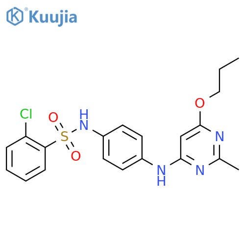 2-chloro-N-{4-(2-methyl-6-propoxypyrimidin-4-yl)aminophenyl}benzene-1-sulfonamide structure