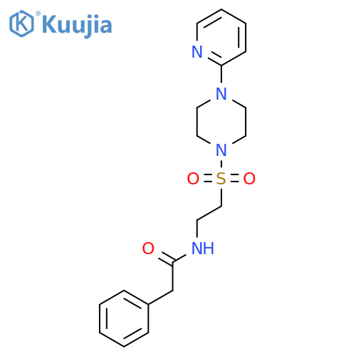 2-phenyl-N-(2-{4-(pyridin-2-yl)piperazin-1-ylsulfonyl}ethyl)acetamide structure