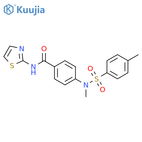 4-(N-methyl4-methylbenzenesulfonamido)-N-(1,3-thiazol-2-yl)benzamide structure
