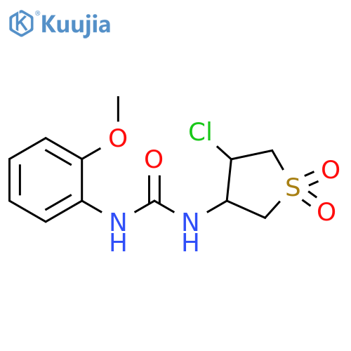 3-(4-chloro-1,1-dioxo-1lambda6-thiolan-3-yl)-1-(2-methoxyphenyl)urea structure