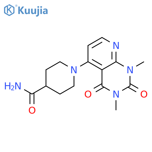 1-{1,3-dimethyl-2,4-dioxo-1H,2H,3H,4H-pyrido2,3-dpyrimidin-5-yl}piperidine-4-carboxamide structure