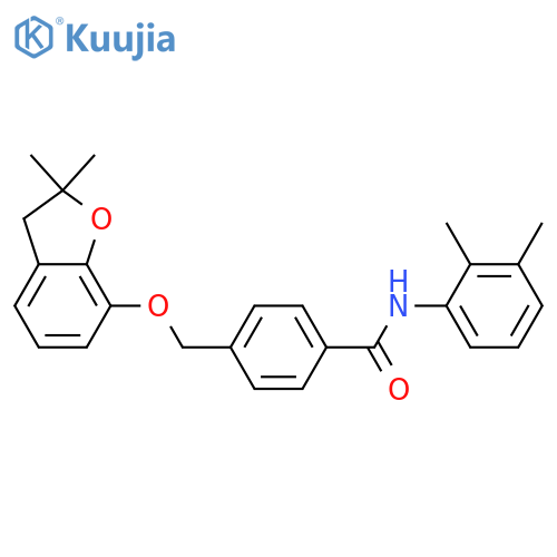4-{(2,2-dimethyl-2,3-dihydro-1-benzofuran-7-yl)oxymethyl}-N-(2,3-dimethylphenyl)benzamide structure