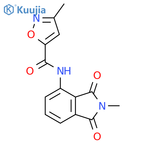 3-methyl-N-(2-methyl-1,3-dioxo-2,3-dihydro-1H-isoindol-4-yl)-1,2-oxazole-5-carboxamide structure