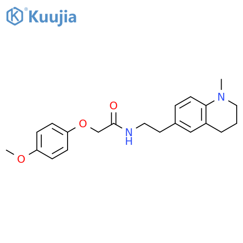 2-(4-methoxyphenoxy)-N-2-(1-methyl-1,2,3,4-tetrahydroquinolin-6-yl)ethylacetamide structure