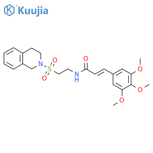 (2E)-N-2-(1,2,3,4-tetrahydroisoquinoline-2-sulfonyl)ethyl-3-(3,4,5-trimethoxyphenyl)prop-2-enamide structure