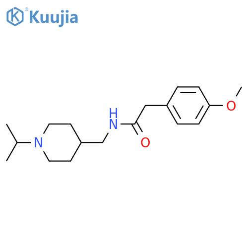 2-(4-methoxyphenyl)-N-{1-(propan-2-yl)piperidin-4-ylmethyl}acetamide structure