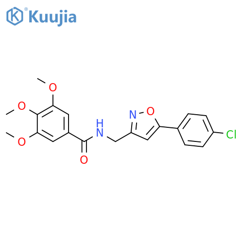 N-{5-(4-chlorophenyl)-1,2-oxazol-3-ylmethyl}-3,4,5-trimethoxybenzamide structure