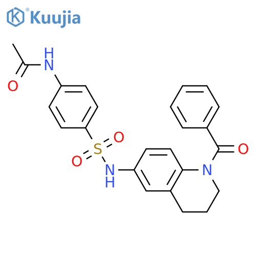 N-{4-(1-benzoyl-1,2,3,4-tetrahydroquinolin-6-yl)sulfamoylphenyl}acetamide structure