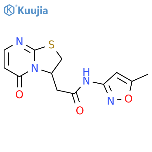 N-(5-methyl-1,2-oxazol-3-yl)-2-{5-oxo-2H,3H,5H-1,3thiazolo3,2-apyrimidin-3-yl}acetamide structure