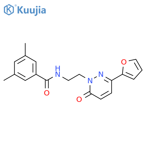 N-{2-3-(furan-2-yl)-6-oxo-1,6-dihydropyridazin-1-ylethyl}-3,5-dimethylbenzamide structure