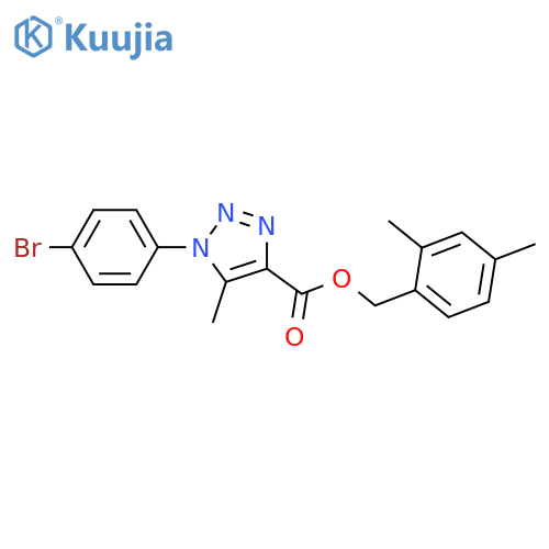 (2,4-dimethylphenyl)methyl 1-(4-bromophenyl)-5-methyl-1H-1,2,3-triazole-4-carboxylate structure
