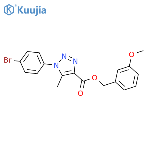 (3-methoxyphenyl)methyl 1-(4-bromophenyl)-5-methyl-1H-1,2,3-triazole-4-carboxylate structure