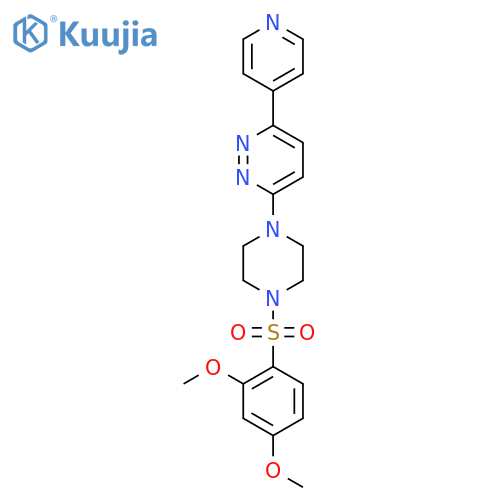 3-4-(2,4-dimethoxybenzenesulfonyl)piperazin-1-yl-6-(pyridin-4-yl)pyridazine structure