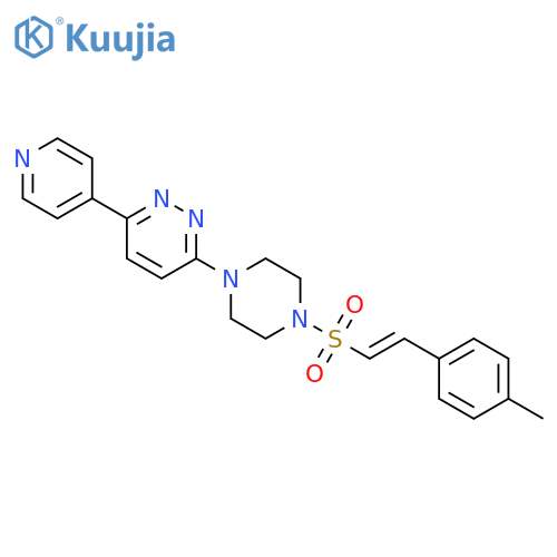 3-{4-(E)-2-(4-methylphenyl)ethenesulfonylpiperazin-1-yl}-6-(pyridin-4-yl)pyridazine structure
